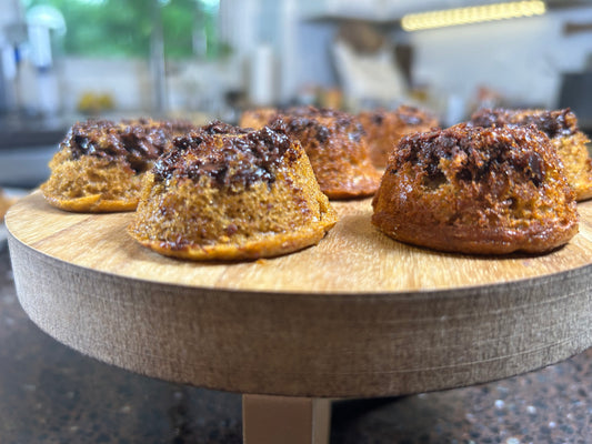 Heavenly Waffles Pumpkin Chocolate Chip Muffins - Moist, fluffy, delicious!